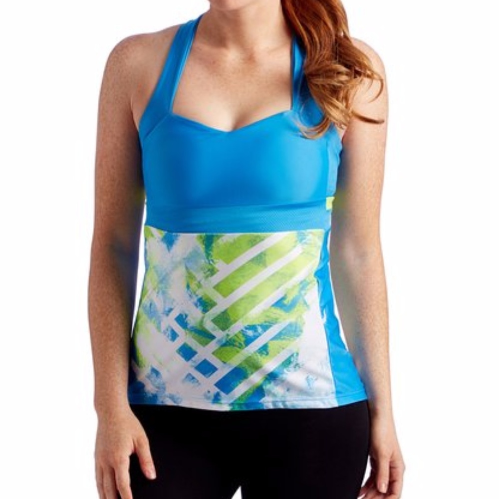 Moxie Cycling Blue Contour Sweetheart Tank Top